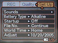 Casio EX-Z120 Setup Menu