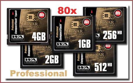 Lexar 80x Pro CF Cards