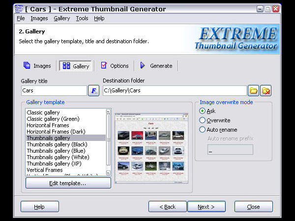 Extreme Internet Software's Extreme Thumbnail Generator 1.7