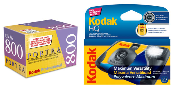 Kodak Porta 800 Film and Kodak's New HQ Disposable Camera