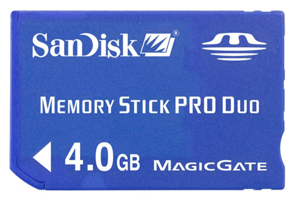 SanDisk 4GB Memory Stick Pro Duo