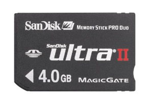 SanDisk 4GB Ultra II Memory Stick Pro Duo