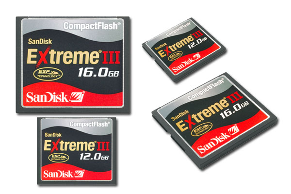 SanDisk Introduces 12GB & 16GB Extreme III CompactFlash Card (and Extreme USB2.0 Reader)