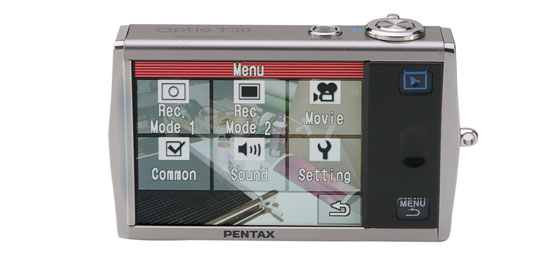 Pentax Optio T30 - Back View