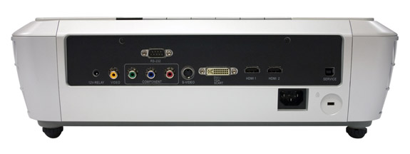 Optoma HD80 (1080p DLP Projector) - Back View