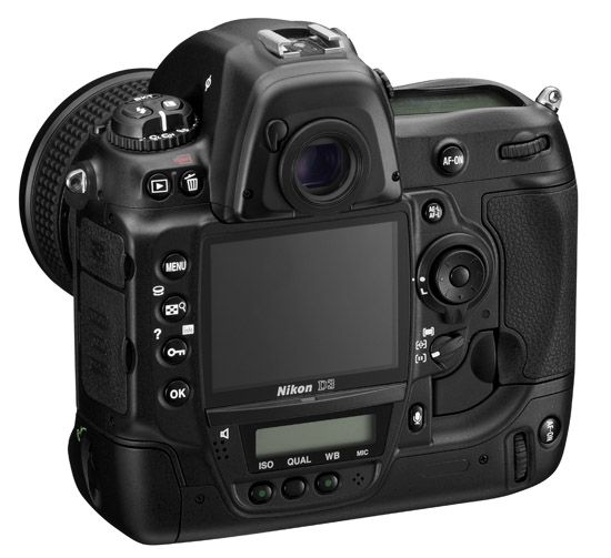Nikon D3 DSLR - Back View