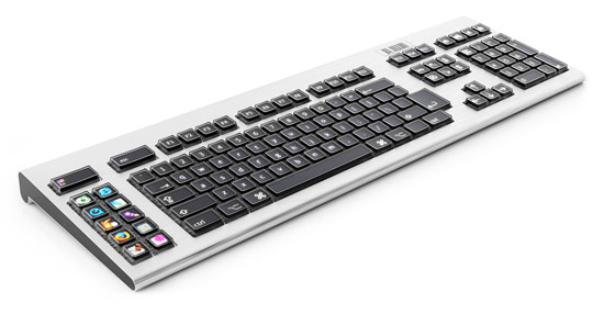 Optimus Keyboard - Angled View