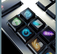 Optimus Keyboard Showing Application Icons On The Keys Allowing Instant Switching Between Applications