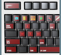 Optimus Keyboard Showing Quake Icons On The Keys