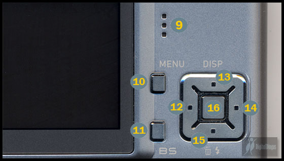 Casio Exilim Card EX-S500 Bottom Control Cluster