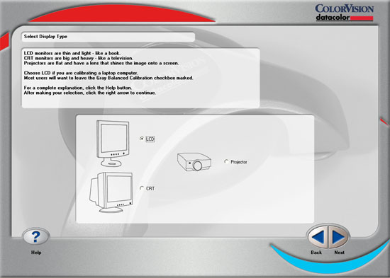 Spyder2PRO - Selecting Target Hardware