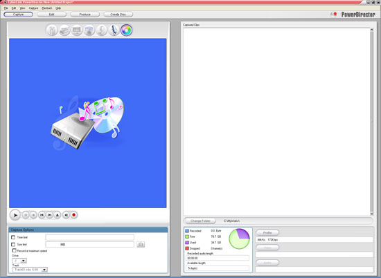 CyberLink PowerDirector 5 - Audio capture feature