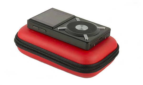 The FiiO X5 on the HS7 Carrying Case