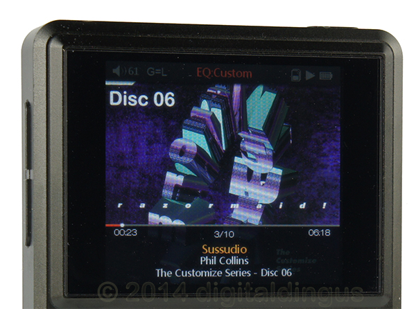 400x360 Display of the FiiO X5 DAP