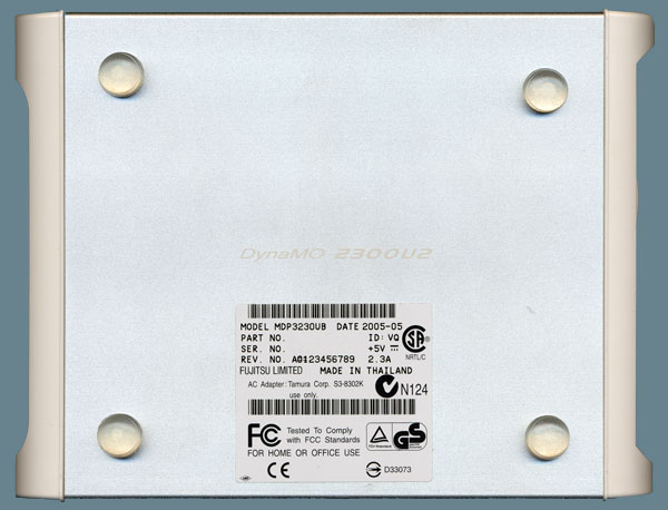 Fujitsu DynaMO 2300U2 Bottom