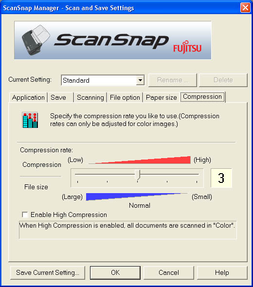 Fujitsu ScanSnap Manager (Sixth Tab)