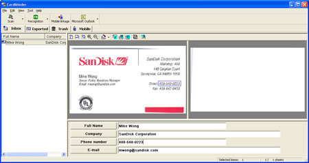 Fujitsu S500 ScanSnap Manager Cardminder v3.0