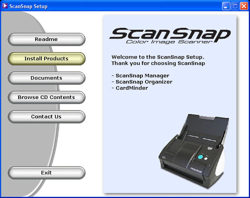 Fujitsu ScanSnap S500 Setup CD-ROM