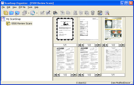 Fujitsu S500 ScanSnap Organizer Version 3.0