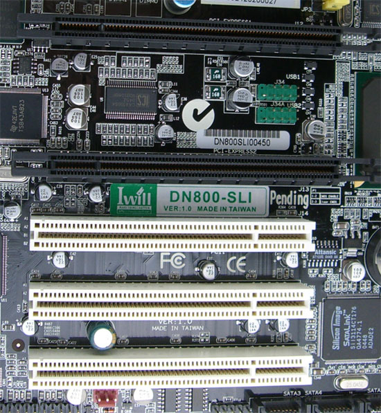 Iwill DN800-SLI SLi and PCI Slots