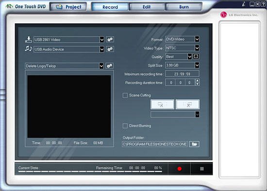 One-Touch DVD Advanced Mode