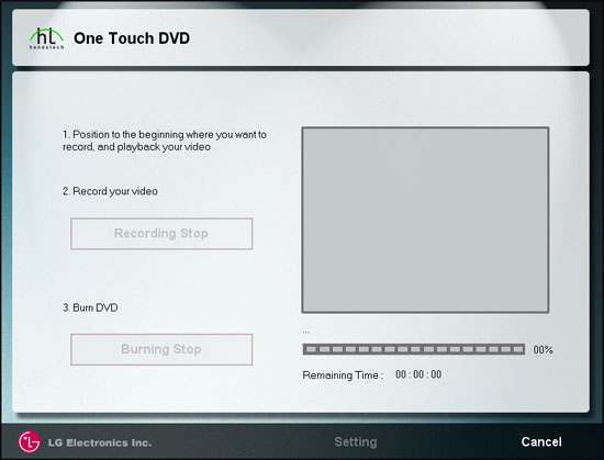 One-Touch DVD Easy Mode