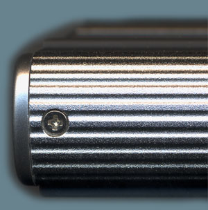 The side of the PHR-250OTG, revealing the small screw