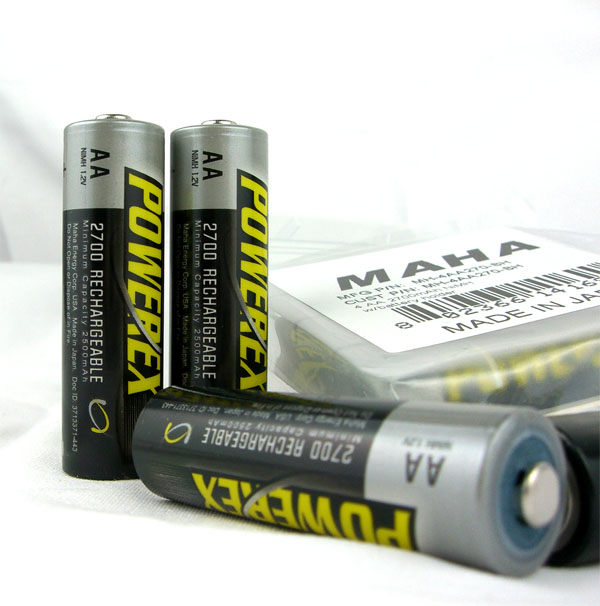 Maha PowerEx 2700mAh NiMH Rechargeable Batteries