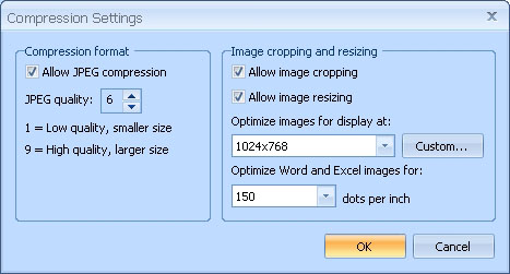 NXPowerLite 3 - Customize Compression Settings