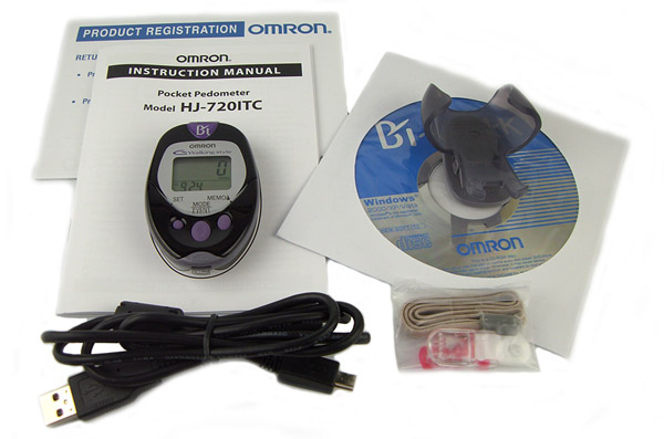 Omron HJ-720ITC with accessories