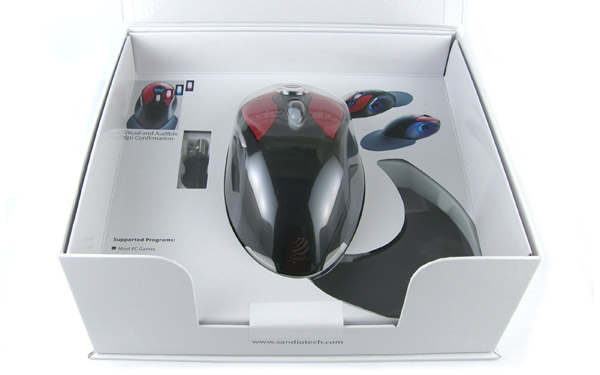 What's In The Box: Sandio 3D Game O2 Mouse