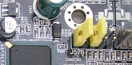 Iwill DN800-SLI showing audio connections for an internal digital device