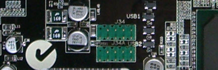 Iwill DN800-SLI showing USB2.0 connections for an internal digital device