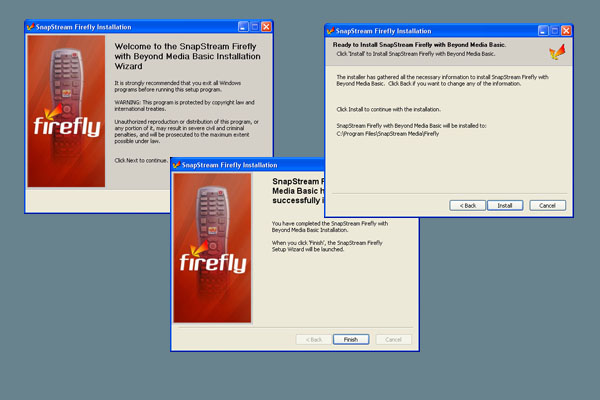 SnapStream FireFly Installation