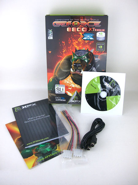 XFX GeForce 6800 XTreme 256MB DDR3 Accessories and Materials